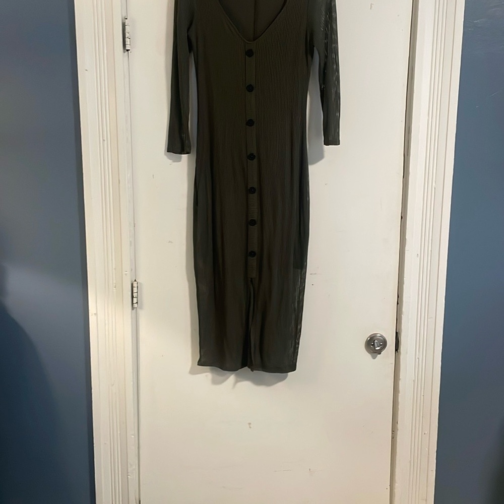 Elegant Black Button-Down Dress